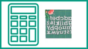 Die cut letter calculator